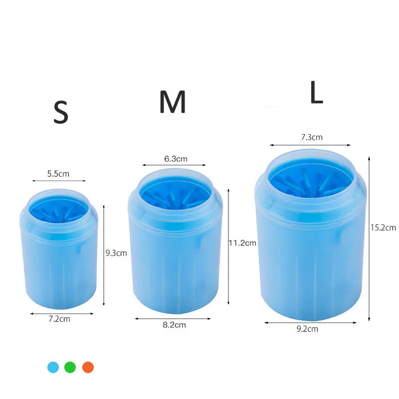 3 Sizes Pet Paw Cleaner Paw Plunger Soft Silicone Foot Cleaning Cup Cat Dog Paw Cleaning Brush Household Utility Portable