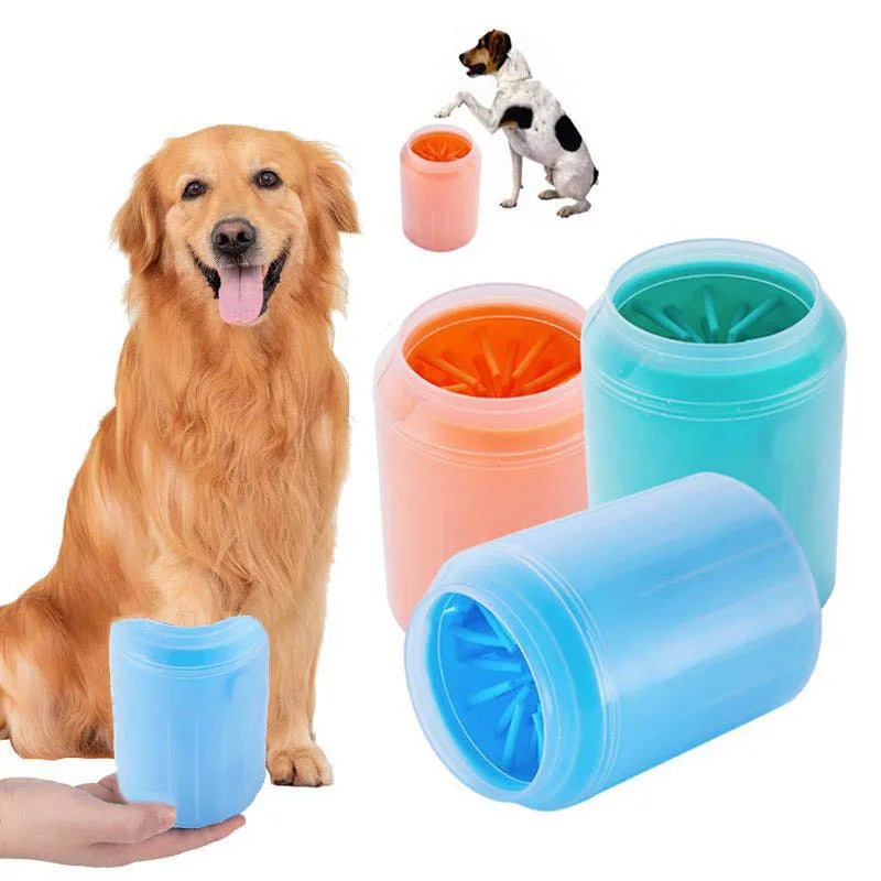 3 Sizes Pet Paw Cleaner Paw Plunger Soft Silicone Foot Cleaning Cup Cat Dog Paw Cleaning Brush Household Utility Portable